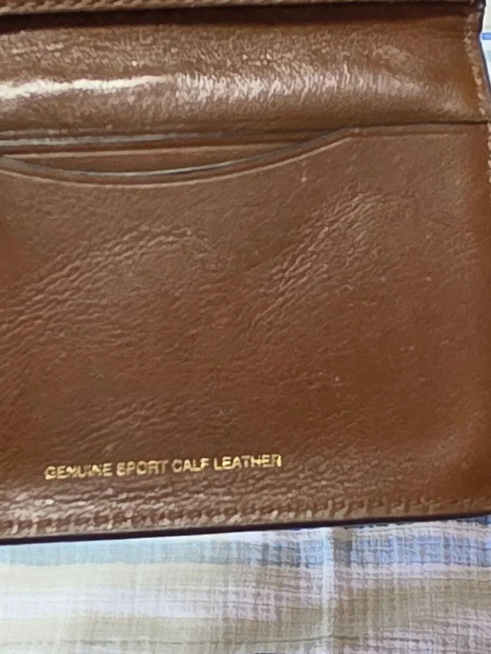 COACH 2244 Heritage Sport Calf Leather Bifold Card Case Wallet Brown Vintage Loo